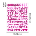 Pink 0.5-inch alphanumeric stickers for scrapbooking and DIY card decoration - Magenta