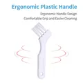 Three-layer orthodontic retainer storage box with soaking layer and drainage rack - Cleaning Brush