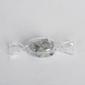 Candy-shaped transparent container with colorful natural crystal chips and small stones - Fluorite - 1PC