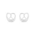 Orecchini a perno minimalisti a nodo color argento in stile argento sterling S925 - Stud orecchini / Argento