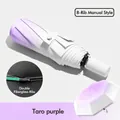 8-rib manual folding sun umbrella with double fiberglass frame in taro purple gradient - Taro Purple (Manual)