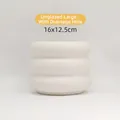 Jarrón donut grande de cerámica blanca sin esmaltar con acabado mate y drenaje - 12.5*16cm / Bizcocho Grande - Con Agujero