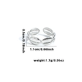 Silver multi-layer shell texture ring with wave design in stainless steel - Shell Wave Texture Style (TYR0631)