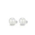 Elegante S925 sterling zilveren pareloorknopjes met witte glans voor dames - S925 Sterling Zilver-10MM