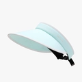 Cappello parasole traspirante verde menta a tesa larga con cinturino regolabile donna - Regolabile / Celeste