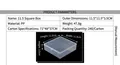Size specifications for the 11.5cm square PP plastic storage box and hardware container - 11.5 Square (11.5*11.5*3.5cm)