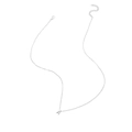 Collana minimalista argentata con ciondolo lettera A e chiusura a moschettone - Stile Lettera A (XL2131【A】)