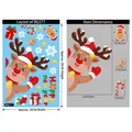 Christmas reindeer window stickers with gingerbread man and stars for shop window decoration - BQ377 Christmas Reindeer