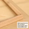 Wooden beveled photo frame in natural wood grain, 16x29mm size with 19mm depth - Beveled Edge / 25*30cm / Wood Grain