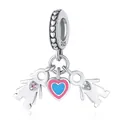 Girl And Boy Pendant 0001 / 925 Silver
