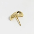 Poliertes goldfarbenes Metall-Ohrstecker in Bohnenform mit glänzendem Finish für Damen - U-Form Stil / Gold