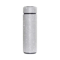 Sleek 500ml smart thermos flask with silver rhinestones and LED temperature display - Smart Lid 500ml / Silver