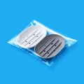 Silicone soap dish set in white and grey with drainage holes and non-slip shell design - Oval / White+Grey