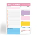 Pastel pink English Daily Planner notepad for time management and habit tracking - Health Tracker Daily Planner Style (CP04)
