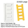 Ladder shape silicone fondant mold for chocolate and cake decorating with size details - No.1 Large / Gray
