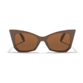 Occhiali da sole retrò cat-eye da donna con montatura marrone scuro e lenti coordinate - Montatura Marrone Mocha Lenti Tè