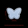 Butterfly-shaped silicone resin mold for DIY keychain pendants measuring 63x48x9mm - Butterfly 3 Quicksand Mold LS#36