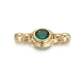 Ciondolo connettore dorato con zircone verde per la creazione di gioielli fai da te - Connettore Rotondo / Oro - Zirconia verde
