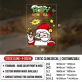 Christmas Santa Claus and Happy New Year static glass sticker for window decoration - Small / Santa Claus New Year Style (P-SD236)