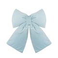 Large light blue velvet decorative bow for Christmas weddings and DIY crafts - Blue
