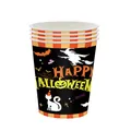 Bicchieri di carta per Halloween con sagome di streghe e lanterne di zucca - Bicchieri di Carta di Halloween (24 Pezzi)