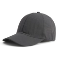 Casquette de baseball gris foncé à séchage rapide avec tissu respirant perforé au laser - Gris clair