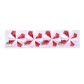 Set of 4 red and white star-shaped Christmas ornaments with glitter in a clear box - Style 4 (4-pack)