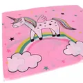 Pink unicorn rainbow party tablecloth made of disposable plastic for kids' birthday parties - Pink Unicorn Tablecloth
