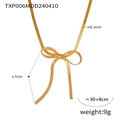 Dettagli della collana con fiocco dorato, lunghezza 30+8 cm e peso di circa 9 grammi - Collana Grande (30+8cm) / Oro