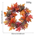 Autumn harvest wreath with faux maple leaves and berries, 50cm diameter home decor - Autumn Berry Wreath