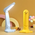 Lampes de bureau LED pliables en forme de canard, coloris bleu et jaune pour enfants - Style Canard Tendance (Avec Support Téléphone)