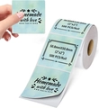 Light blue thermal stickers 2x2 inch with Homemade with love text 500 labels per roll - 2*2 Inch Square-500pcs (Roll)-Blue / Starry Sky Color