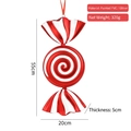 Decorazione natalizia a forma di caramella 55cm rossa e bianca con glitter in PVC - Caramella a Spirale Rossa da 55CM