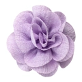 Close-up of a handmade purple bubble crepe fabric flower with layered soft petals - No.13 Light Purple