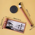 Calligraphy cake topper set with brush and birthday scroll for elderly celebration - Polymer Clay Chinese Inkstone and Brush