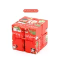 Infinity cube fidget toy with red Christmas theme featuring snowman and penguin graphics - Christmas Red