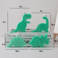 Green dinosaur scented candle set with Tyrannosaurus and Stegosaurus designs - Green Dinosaur - Set of 4
