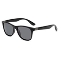 Gafas de sol clásicas para hombre con montura negra y lentes gris oscuro de estilo retro - Montura Negra Detalle Negro Lente Gris