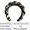 Padded animal print headband in soft velvet fabric, 18x17x3cm thick sponge hair accessory - 19-velvet Zebra Print Headband