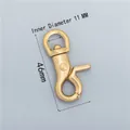 Golden solid brass 11mm swivel snap hook clasp with spring lever for DIY leather crafts - 11*46mm Trigger Snap Hook