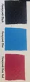 Foldable travel bag fabric samples in honeycomb black blue and rose red textures - 65L / Honeycomb Polyester Color Card