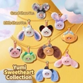 Plush Yumi Sweetie series keychain in purple with cute bow and LEWA designer tag - 008 Sweetheart Non-Stop Mini (008) / Random One