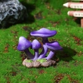 Miniatuur paarse paddenstoelen van hars voor mos-microlandschap en tafeldecoratie - Stijl G (Paars)