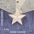Beige star embroidered patch measuring 2.9cm with detailed stitching for clothing - Beige