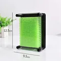 Creative 3D pin art toy in small green size 12.5cm height with black frame - Small / Green