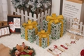 Three-piece Christmas gift box set in green and silver sparkles with gold glitter ribbons - Silver Green 5-in-1 Christmas Gift Box