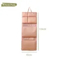 Pink hanging travel organizer with 8 compartments and mesh pockets for luggage packing - 8-in-1 (8 Grids) / Pink