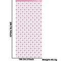 Rosa Lametta-Vorhang mit Schleifen- und Sternenmuster für Partys, Größe 1x2M - 1*2M / Rosa
