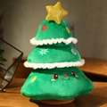 Kerstboom knuffel met gouden ster en sneeuwvlok borduursel voor de feestdagen - 16cm / Kerstboom