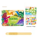 Dinosaurier Busy Book für Kleinkinder mit 10 Aktivitätskarten und Klettstickern - Farbkarton Verpackung / Dinosaurier Thema